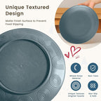 Homienly Premium 40 PCS Wheat Straw Dinnerware Set - Dinner Plates, Cereal Bowls, Unbreakable Cups Set, Microwave and Dishwasher Safe Dishes Set, Reusable Lightweight Dish Sets for Kitchen(Black Grey)