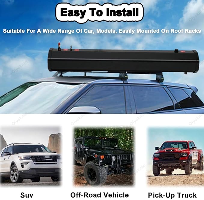 Pressurized Water Tank for Camping Shower, Solar Shower Roof Rack Mount Road Shower with Water Pipe & Shower Headt, Portable Camping Shower for Vehicle Truck SUV Sedan RV,20L/5.28gal