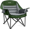 Oversized Camping Chair, Portable Folding Camping Chairs with Side Pocket, Cup Holder and Carry Bag, Heavy Duty Outdoor Camping Chairs for Adults, Fishing, Sports, Trip, up to 400lbs, Style 7