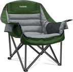 Oversized Camping Chair, Portable Folding Camping Chairs with Side Pocket, Cup Holder and Carry Bag, Heavy Duty Outdoor Camping Chairs for Adults, Fishing, Sports, Trip, up to 400lbs, Style 7
