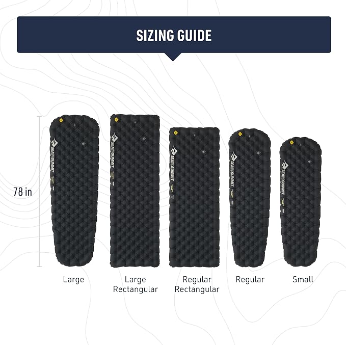 Sea to Summit Ether Light XR Pro Insulated Sleeping Pad, Rectangular - Large (78 x 25 x 4 inches)