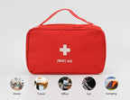 Portable Empty First Aid Kit Bag, Travel Medicine Pouch, Small Medical Bag (Red)