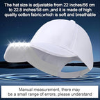 Syhood 2 Pieces LED Baseball Caps Flashlight Hats Hands Free Baseball Caps with Light Built in 5 Battery Powered Headlamp LED Hats Light for Men Fishing Jogging Camping Hand Work