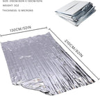 Emergency Foil Blanket (Pack of 100), Survival Thermal Mylar Blankets Individually Packaged, 51 x 83 Inches, Silver, Perfect for Outdoors, Hiking, Marathons or First Aid