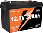 12V 300Ah LiFePO4 Battery 200A BMS 3840Wh Up to 6000+ Deep Cycle Lithium Iron Phosphate Battery Perfect for RV Camping Marine Solar Energy Storage Backup Power