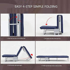 Single Person Camping Folding Cot Outdoor Patio Portable Military Sleeping Bed Travel Guest Leisure Fishing - Perfect for Fishing,Hiking,Office and Outdoor Activiti (Brown 180 * 26 * 65CM)