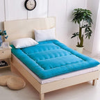 MAXYOYO Japanese Floor Mattress Futon Mattress, Thicken Tatami Mat Sleeping Pad Foldable Roll Up Mattress Boys Girls Dormitory Mattress Pad Kids Floor Lounger Bed Couches and Sofas, Turquoise, Full