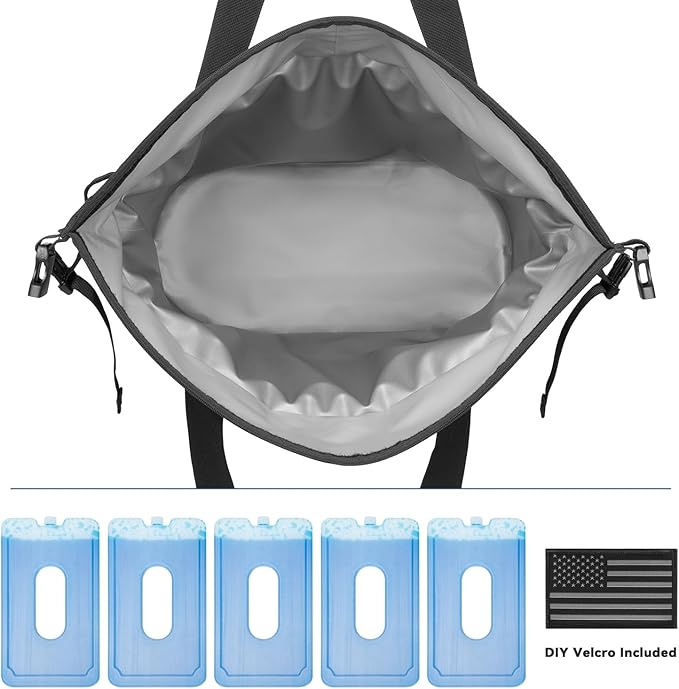 40 Can Soft Cooler Bag - Insulated Leak-Proof Large Cooler Bag with Roll-Top Waterproof Seal | Portable Ice Chest for Camping, Beach, Travel, Picnics | 24HR Cold Retention