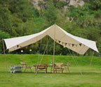 S'More Glamping Tent with Porch, 2/3/4/5/6 Person Durable Weatherproof Camping Tent, Large Family Tent with Room Divider, Easy Setup Tent with Screen Room