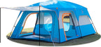 KTT Extra Large Tent 10-12-14 Person(B),Family Cabin Tents,2 Rooms,3 Doors and 3 Windows with Mesh,Straight Wall,Waterproof,Double Layer,Big Tent for Outdoor,Picnic,Camping,Family Gathering