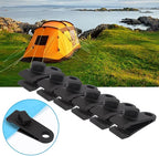 AOPRIE 10 Sets of Bungee Balls and Tarp Clips Black 6 Inches Ball Bungee Cord Heavy Duty Lock Grip Clamps Shark Fasteners Holder for Camping Tents Cargo Pool Awning Car Cover Holding Wire Hoses
