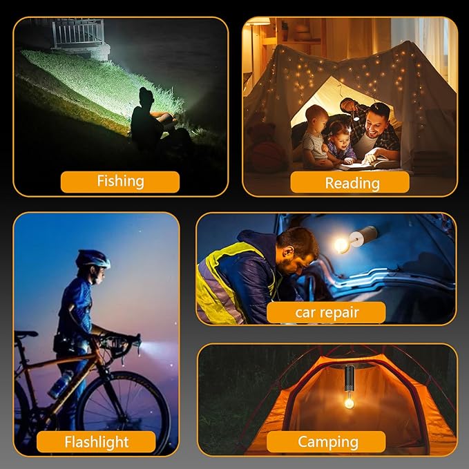 Telescopic Camping Light,10000mAh Rechargeable Camping Lantern,Collapsible LED Tent Light,IPX5 Waterproof, Magnetic & Portable