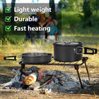 aiGear Camping Cooking Set Cookware Mess Kit with Storage Bag Pot Pan Set Camping Accessories for Outdoor Camping Hiking Picnic Portable and Lightweight Aluminum