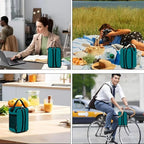 BEIMILY Lunch Box for Men Women Adults,Mini Insulated Lunch Bag for Office Work Picnic,Reusable Portable Lunchbox,Soft Cooler Tote Bag,6 can cooler bag,Mini,Dark Teal