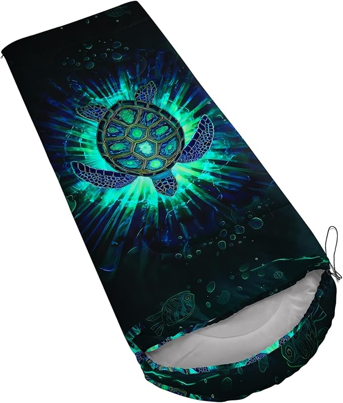 AILONEN Sports Basketball Sleeping Bag for Kids Boys,Warm and Cool Weather,Lightweight,Waterproof Backpacking,3D Galaxy Ball Print Sleeping Bag for Camping