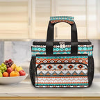 Pardick Ethnic Boho Western Soft Cooler Bag Insulated Lunch Box for Men & Women, Large Leakproof Lunch Bag Portable Beach Cooler for Work, Picnic, Road Trips,Fishing, Travel, Camping,A-1