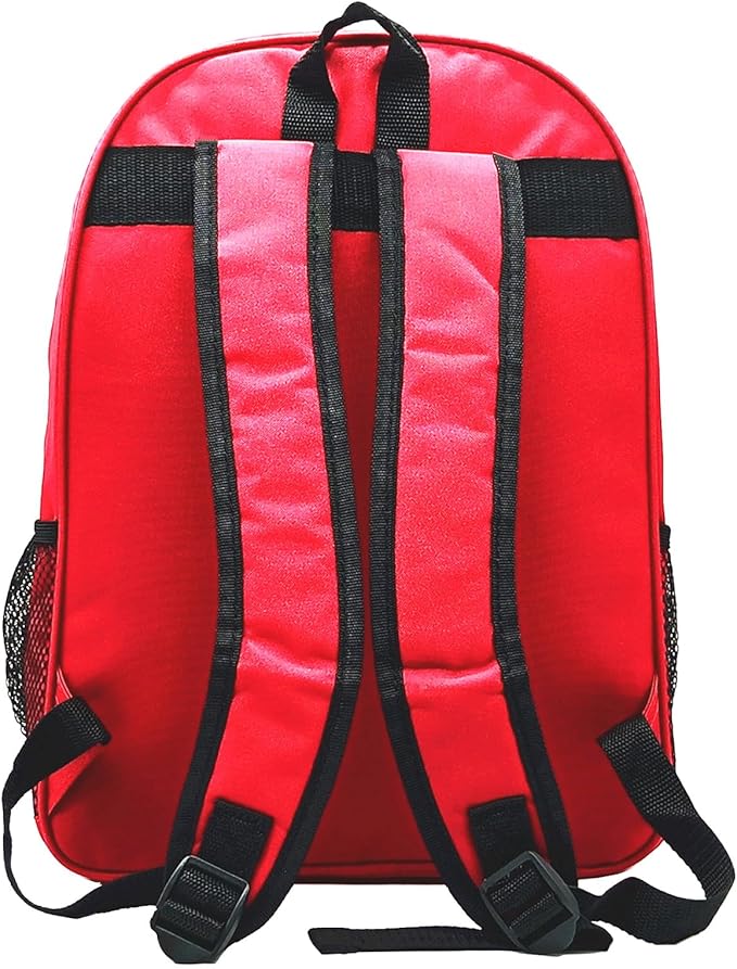 Red Emergency Bag First Aid Backpack Empty Medical Treatment First Responder Trauma Bags for Hiking Outdoors Travel Camping Pet Dog Cat Daycare (Red White)