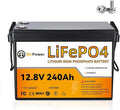 12.8V 240Ah Lithium Battery,3072Wh Deep Cycle LiFePO4 Battery with 100A BMS,8000+ Cycles,Perfect for Home Storage,Off-Grid,Camping,Solar,Bankup Power etc.