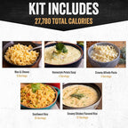 Ready Hour 2-Week Emergency Food Supply (114 Servings), Emergency Storage, Freeze-Dried Kit Meal Entrées, Real Non-Perishable Meals, 25-Year Shelf Life Food, Portable Flood-Safe Container