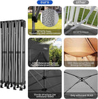 COBIZI 10x30 Pop up Canopy Tent 10x30 Canopy with Sidewalls, Heavy Duty Party Tent Tents for Parties, Foldable UPF 50+ Waterproof Commercial Easy up Canopy with Roller Bag, Black(Windproof Upgraded)