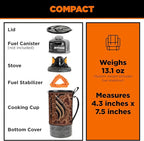 Jetboil Flash Portable Fast Boil Stove for Camping and Backpacking with 1-Step Auto Ignition, Propane/Isobutane Burner with Cooking Cup