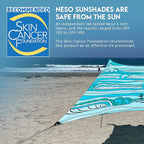 Neso Gigante Portable Beach Tent Sun Shelter - Lightweight Beach Shade Canopy - Easy Setup for Family Outings - Patented Reinforced Corners - UPF 50+ Sun Protection - 8ft Tall, 11 x 11ft - Swells