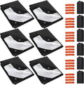 RedSwing 6 Pack Heavy Duty Reflective Survival Space Blankets, Multipurpose Emergency Thermal Blanket for All Weather, Black