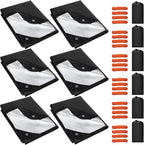RedSwing 6 Pack Heavy Duty Reflective Survival Space Blankets, Multipurpose Emergency Thermal Blanket for All Weather, Black