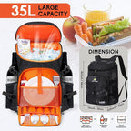 N NEVO RHINO Backpack Coolers Insulated Leak Proof 36/54 Cans,Portable Lightweight Waterproof Insulated Cooler Backpack for Men & Women Ideal for Camping,Travel,Beach,Picnics,Lunch & Day Trips