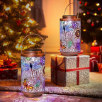 2Pack Solar Outdoor Lanterns Waterproof Multicolor Dragonfly Garden Gifts for Mom Women Backyard Lights Lanterns for Indoor,Outdoor, Outside,Mothers Day Gifts for Grandma Wife