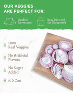 Simple Kitchen Dehydrated Chopped Onions - 250 Servings for Family Meal Prep, Gluten Free & Freeze Dried Survival Just Add Water Canned Food, for Camping Meals, Backpacking & Hiking, #10 Can Package