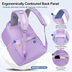 Lunch Backpack Insulated Coolers Backpacks - Lunch Bag for Women Double Decker Lunch Box, Leakproof Lunchbag Large Lunchbox Back Pack Lunch Cooler Bag for Picnic Beach Camping Work