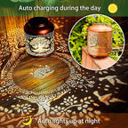 2 Pack Tree of Life Outdoor Solar Hanging Lanterns Waterproof LED Solar Lights Metal Decorative Lantern for Garden, Patio, Courtyard, Backyard, Yard Decor Unique Tree of Life Gifts for Women Gardening