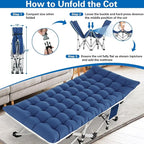 Camping cot with Mattress Comfortable Camping Cots for Adults with Carry Bag Portable Folding Cot Easy to Install Guest Bed Outdoor Indoor