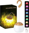 Camping Lantern, 4 Light Modes LED Camping Lantern with Hanging Hook Silicone Rechargeable Camping Light Battery Operated Waterproof Tent Light for Patio Garden Party Hiking Hurricane Emergency