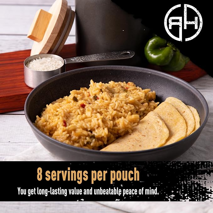 Ready Hour Southwest Savory Rice Case Pack – 32 Servings (4 Pouches) – Savory Rice Meal, Emergency Food Supply, Long Shelf Life, Bulk Storage, Prepper Pantry, Survival Rice
