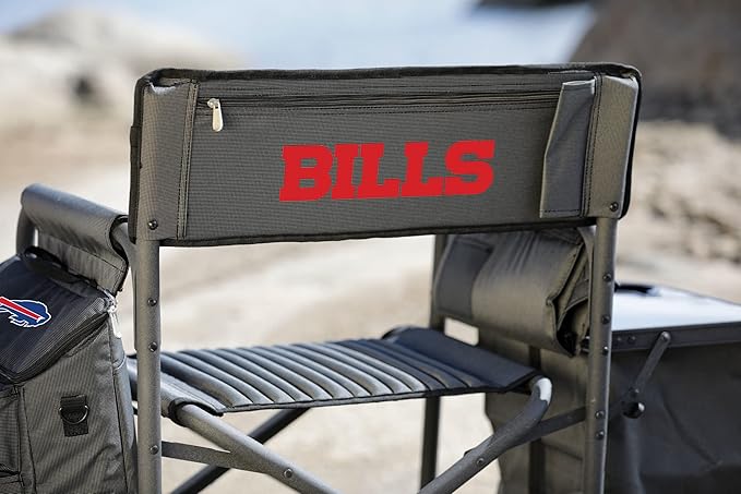 Picnic TIME NFL Unisex-Adult NFL Fusion Camping Chair with Side Table and Soft Cooler, Beach Chair for Adults, Lawn Chair