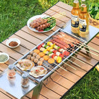 Foldable Small Charcoal Grill - Stainless Steel & High - Temp Resistant, Perfect for 2-3 Outdoor Enthusiasts! Ideal for Camping, BBQs, Picnics & Tailgating, Super Portable Yakitori Grills