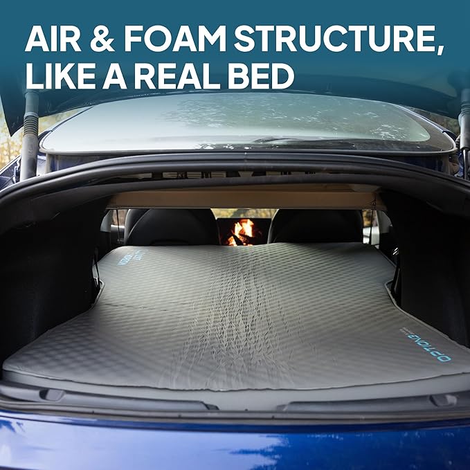 LOSTHORIZON Camping Air Mattress with Foam for Tesla, Self Inflating Sleeping Pad, 4.5" Thick, R-Value 13, Model S