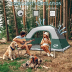 Tents for Camping 4 Person Tent Waterproof Windproof Double Layer Camping Tent, Easy Setup Dome Tent with Large Mesh Windows & Wider Door for Outdoor Camping & Hiking