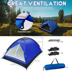 1-Person Dome Tent for Camping Waterproof Lightweight Portable Backpacking Orange/Blue/Army Green/Green