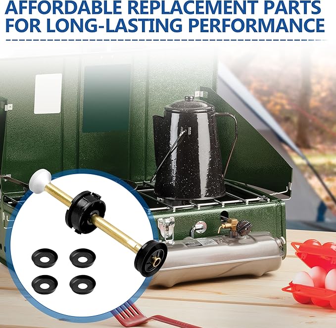 Camping Lantern & Stoves Replacement Parts – Universal Plunger Metal Part, Plunger Pump Repair Kit 242J5201 – Compatible with Coleman Dual Fuel Lantern & Camping Stoves