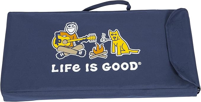 Life is Good Family Portable Outdoor Folding Table with Adjustable Height and Carry Bag for Beach, Camping, 30lb Weight Capacity, 22" x 20" x 16"