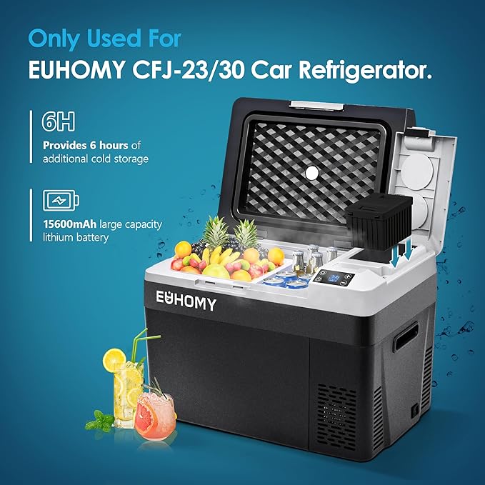 EUHOMY Car Refrigerator, 12/24V DC and 120～240V AC, Freezer Fridge Cooler Battery for CFJ/TWW/CFIM/CFG/CFW, for Car, RV, Camping and Home Use