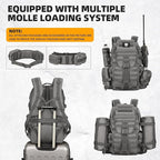 50L Military Tactical Backpack 3 Day Assault Pack Molle Daypack Hiking Backpack for Men and Women