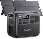 BLUETTI AC200L Solar Generator Kit,2 100W Solar Panels (Ship Separately) Included, 2048Wh LiFePO4 Battery Backup w/ 4 2400W AC Outlets,3600W Power Lifting, Portable Power Station for Camping, Home Use