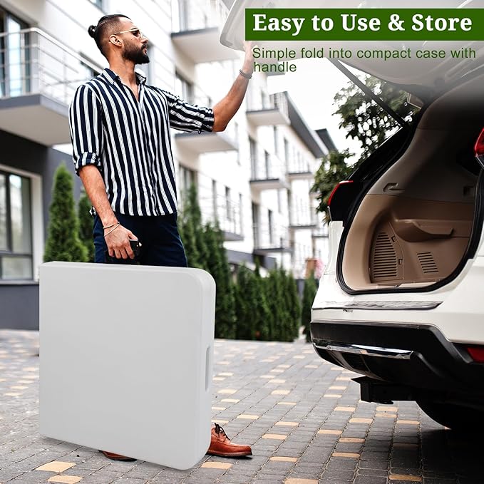VINGLI Fold in Half Folding Fish Cleaning Table with Sink, Bi-Folding Outdoor Portable Camping Game Sink Table,Fish Fillet Cutting Table with Drainage Hose for Patio Backyard BBQ