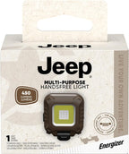 Energizer Jeep MP-450 Headlamp Rechargeable, Ultra Bright LED Rechargeable Head Lamp with White Red Green Light, Water-Resistant Headlight for Outdoor, Camping, Running, Hiking, Fishing