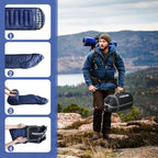 Flannel Sleeping Bag Cotton 0 Degree Cold Weather for Adults XXL Wearable Sleeping Bag 4 Seasons Waterproof with Compression Sack