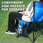 G GOOD GAIN Portable Soccer Bench - Team Bench Soccer 6 Seats with Bag, Sideline Folding Bench, Folded Chair Seating 6 for Football Camp Outdoor Sport Events, Team Chairs for Adults, Blue
